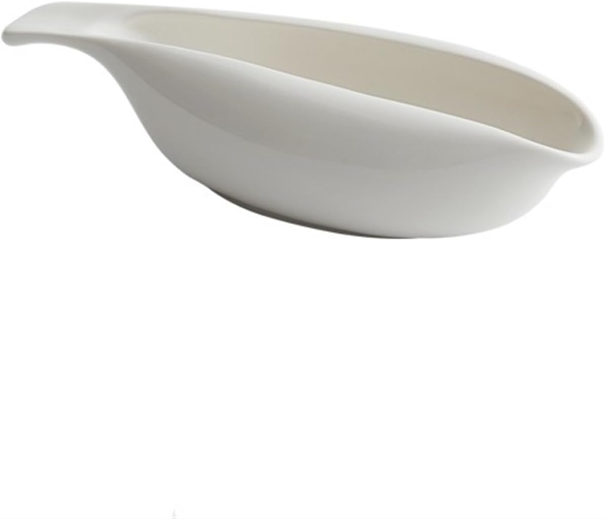 WANGHAI-666 グレービーボート エレガントなデザイン ホワイトセラミックグレービーボート 7.2オンス/200ml ソース
