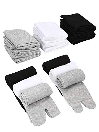 3 Pairs V-Shape Splited Toe Tabi Socks，Flip Flop Tabi Socks3