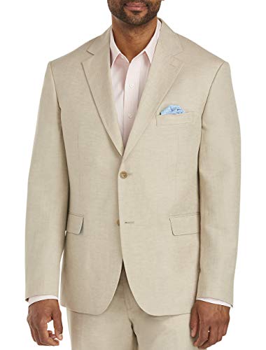 Oak Hill by DXL Big and Tall Jacket-Relaxer Linen-Blend Suit