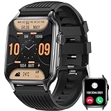 EIGIIS Smart Watches for Men Women(Answer/Dial Calls) 1.96' HD Big Screen Fitness Tracker with Heart Rate SpO2 Sleep Monitor 100+ Sports Mode IP67 Waterproof Smartwatch for iPhone Android Phones