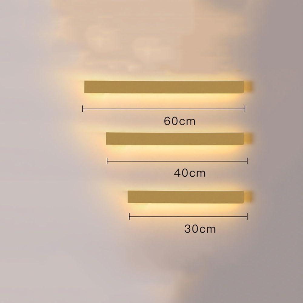LED Linear Wall Lamp Modern Living Room Long Wall Sconce Outdoor Long Strip Wall Mount Lighting Fixture Gold Sconces Bedroom Bedside LED Wall Light Warm 3000K Acrylic Indoor Decor