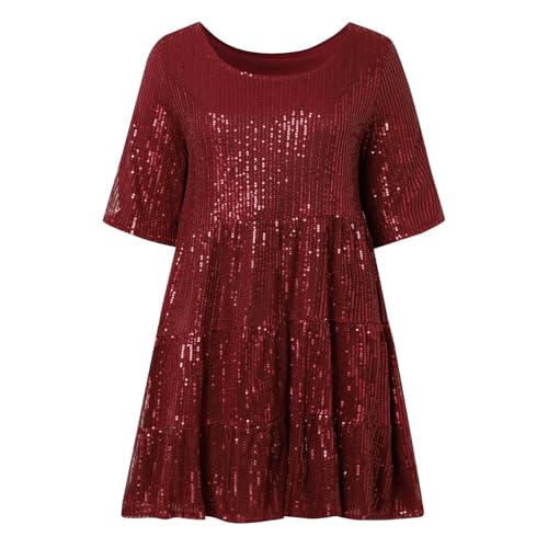 Robe de soirée haut de gamme mi-longue ornée de sequins scintillants premium