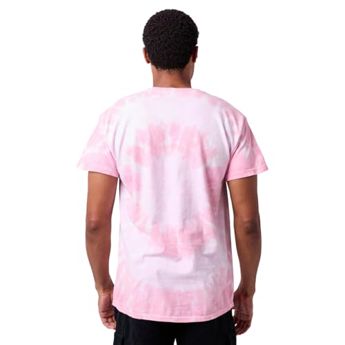 Spongebob Squarepants Big Face Gary Adult Pink Spiral Tie-Dye Crew Neck Short Sleeve T-Shirt4