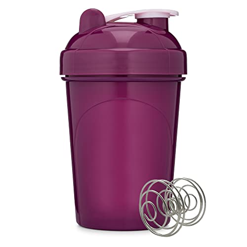 Gomoyo [4 Pack] 20 Oz Shaker Bottle | Protein Shaker Bottle 4-Pack With Mixing Agitators (Coral/White, Purple, Mint/White, Rose) | Shaker Bottle For Protein Mixes Pack Is Bpa Free And Dishwasher Safe #TOP5