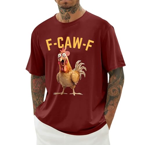 F-CAW-F Shirt Lustiges Huhn Humor T-Shirt für Männer Frauen Kinder, Fun Chicken Tee Mitwitziges Hühner Design, Sarkasmus Spruch, Klassisches F-Caw-F T-Shirt Geschenkidee für Bauernhof Fans