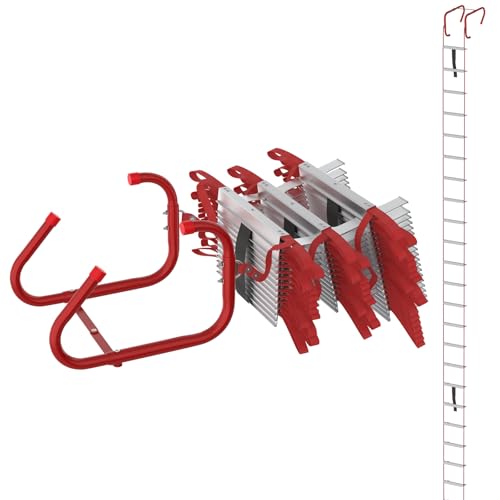 LZQ Échelle de secours en polyester haute résistance, capacité de charge maximale 450 kg, pour bâtiments à 2 étages, balcon, fenêtre (15 m (45 marches)