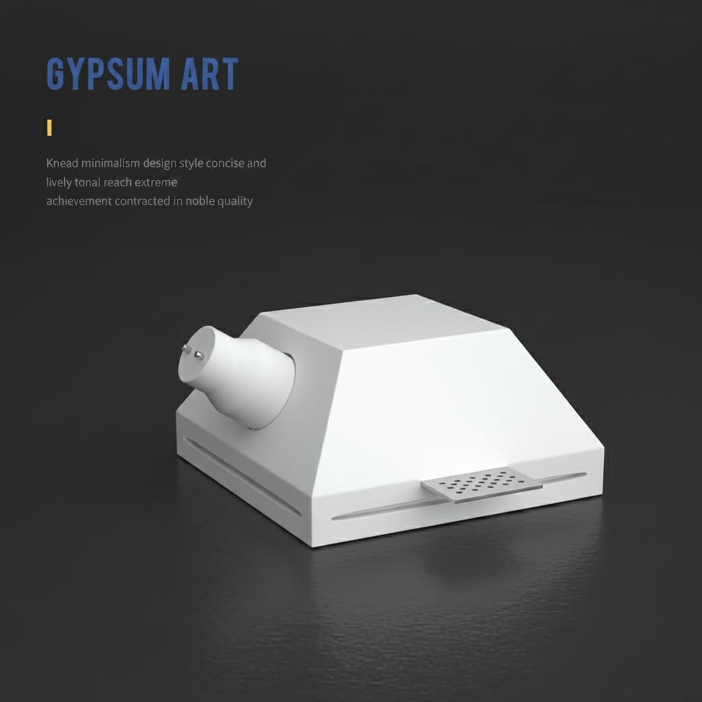 BARCELONA LED Applique Murale Encastrable en Plâtre 100x100mm Blanc Trimless LED 1W 2700K Lumière Chaude, Lampe Murale Intégrée en Plâtre, Design Classique Moderne et Luxe Intérieur