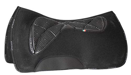 Acavallo 3D Spacer Memory Foam And Ac Grip Gel Western Pad, One Size, Black, Horse Equipment Accessories #TOP11