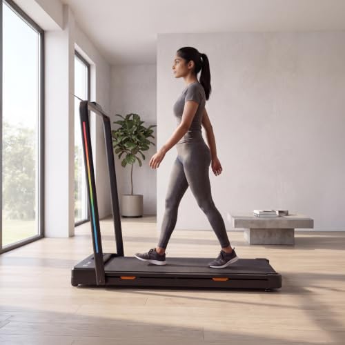 Image of Cult Smart Walking Pad with Auto Speed Adjustment | 4 HP Peak BLDC Motor | 2-Level Incline | LED Display | 120 kg Capacity | Compact & Foldable | Walking Pad for Home