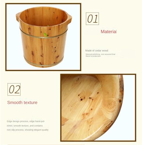 Spa de pies de madera tipo barril para adultos miniatura 3