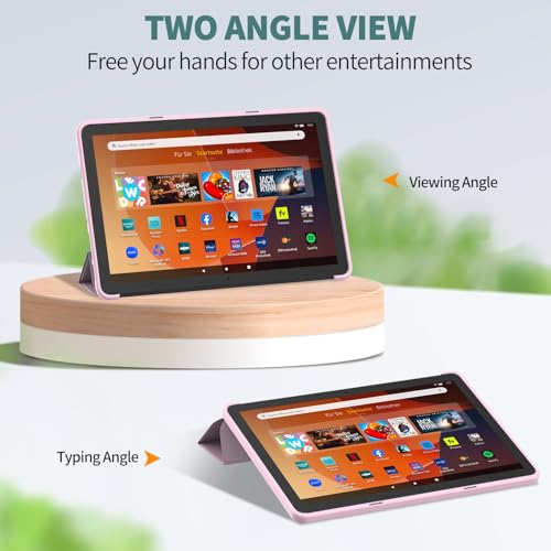 Image of Sanyetral Tablet Protective Case with Auto Wake /Sleep Function, Incompatible with TCL Nokia -Pink