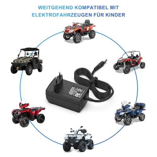 shefor 12V 1A Ladegerät Kompatibel mit Elektroautos für Kinder,12V 1000mA Ladegerät für elektrische Fahrt auf Toys Kinder Quad Elektrisches Traktor Fahrspielzeug Motorrad SUV ATV Rasenmähers Auto