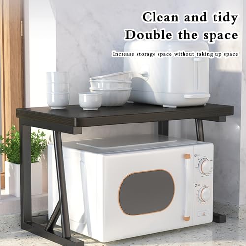 Support micro-ondes extensible à 2 niveaux pour optimiser le comptoir de cuisine