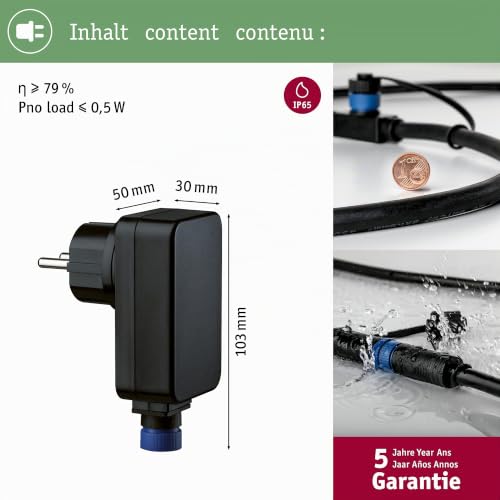 Evite cortocircuitos exteriores con el transformador Paulmann 988.48 IP44 4