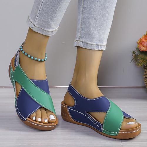 Epsion Women's Summer Sandals Comfort Shoes Flip Flops Closed Toe Walking Casual Ankle Strap Slipper 20252