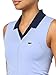 Lacoste Women's Sleeveless Stretch Knit Tennis Polo Shirt, Delphinium & Navy Blue, Medium