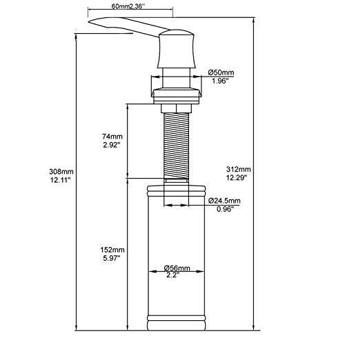 Ekrte Hand Soap Dispenser For Kitchen Sink, Brushed Nickel Dish Sink Dispensers Pump, Liquid Lotion Bathroom Sink Soap Dispenser With 320Ml Bottle #TOP4