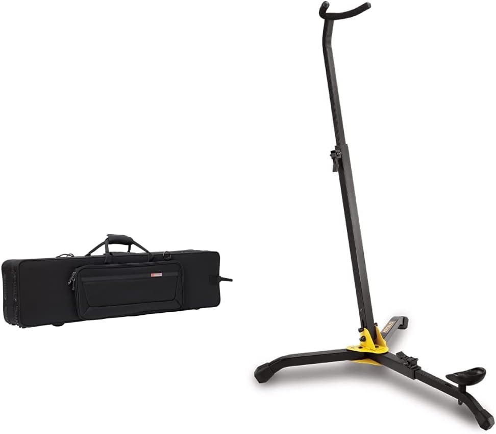 Protec PB319 EB Bass Clarinet with One Piece Body PRO PAC Case and Hercules DS561B Basson/Bass Clarinet Stand