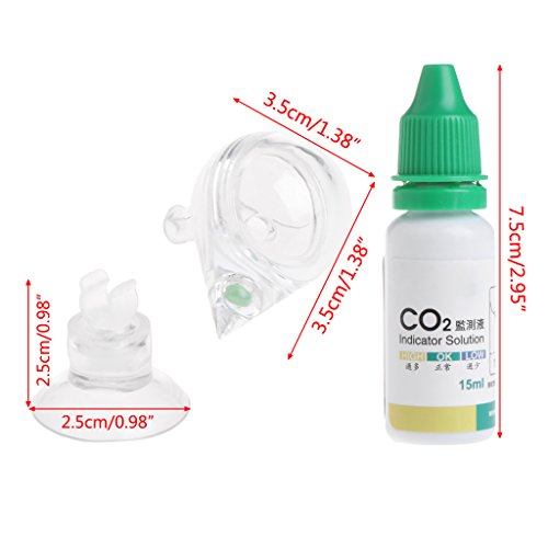 CADANIA CO2 Indicator Aquarium Kooldioxide Water Drop Shaped Checker Monitor Tester Lange termijn - Afbeelding 7
