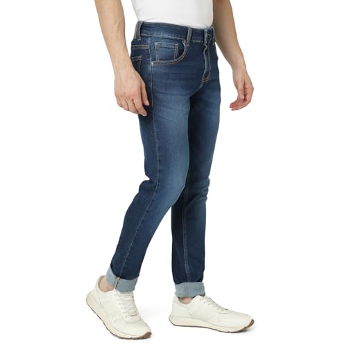 Image of Spykar Men's Slim Fit Low Rise Casual Jeans