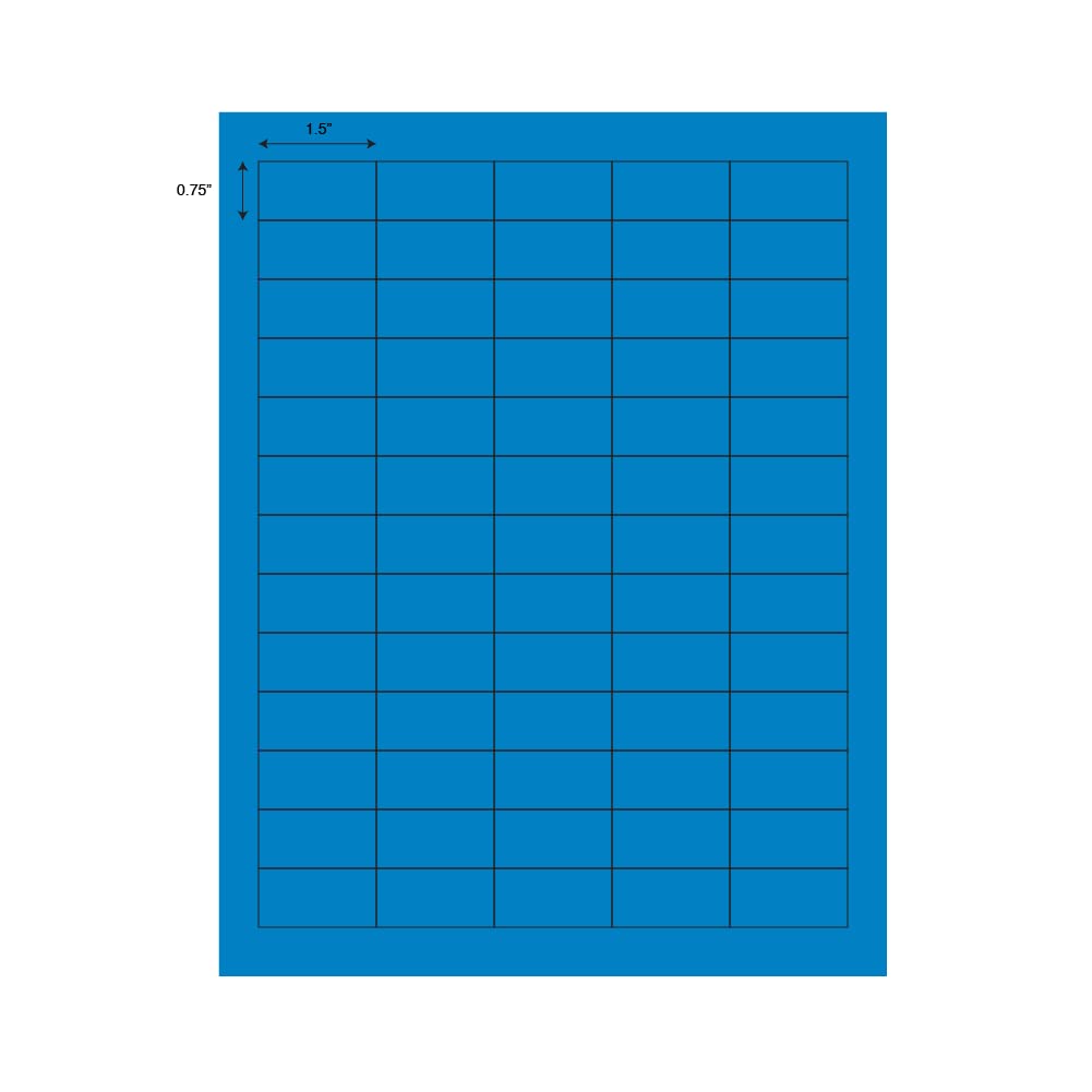 Globe Scientific LCS-38X19RW Cryogenic Label Sheet for General Use, 38mm Length, 19mm Width, Assorted, Pack of 1500