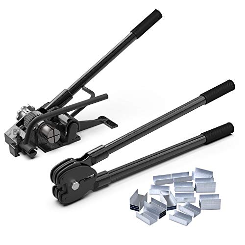 3/4' Steel Strapping Kit - Heavy Duty Strapping Tool Set, Includes Tensioner/Sealer / 150PCS Open Seals