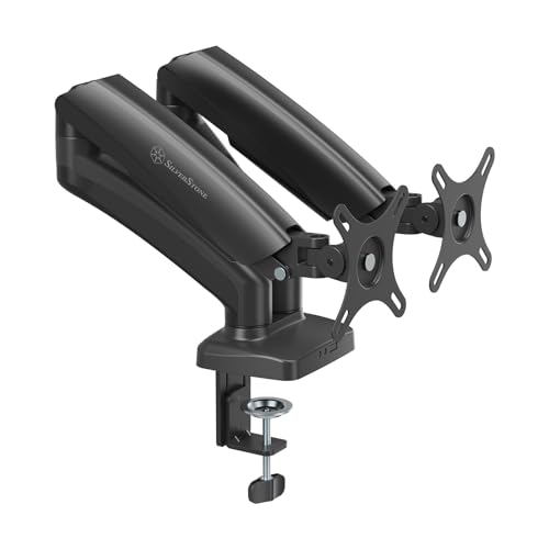 Image of Silverstone Technology ARM26 Dual Monitor Arm with Mechanical Springs and Plastic Armor, SST-ARM26