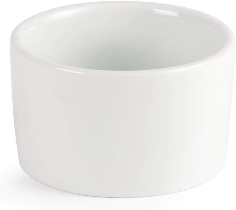 Olympia Whiteware Contemporary Ramekins 90mm Porcelain Dishes Bakeware 12pc