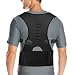 CFR Magnetic Posture Corrector Back Braces Shoulder Waist Lumbar Support Belt Humpback Prevent Body Straighten Slouch Compression Pain Relief - Black,L UPS Post