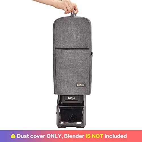 HOMEST Blender Dust Cover with Accessory Pocket Compatible with Ninja Foodi, Grey