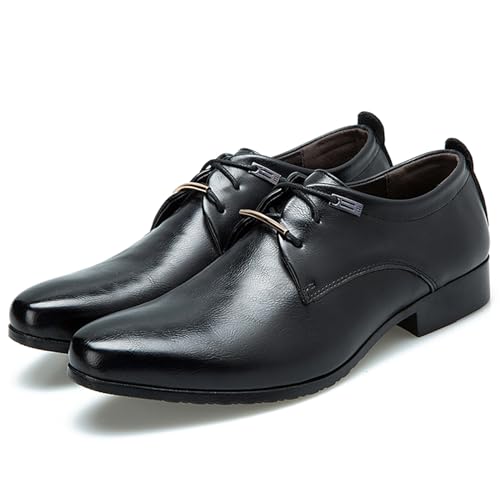 Men's Retro Dress Shoes Formal Business Leather Oxfords Dressy Suit Tuxedo Metal Shoelaces Weeding Prom Derby Shoes2