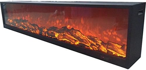 Emblazon 96 Wall Length Fireplace - Black
