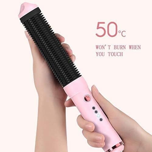 Plancha para el cabello eléctrica WJREGG, cepillo alisador profesional, peine caliente para alisado y rizado, calentamiento rápido miniatura 4