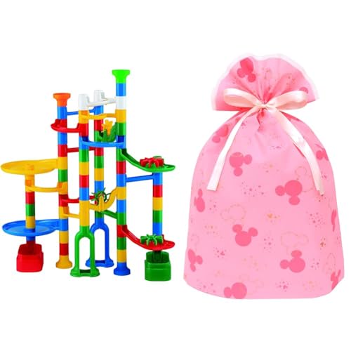 くもん出版 NEW くみくみスロープ BL-22 知育玩具 おもちゃ 3歳以上 KUMON + インディゴ Disney ミッキー ミツマル ラッピング袋 3L スター ピンク DG955