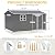 YOPTO 12x10 FT Outdoor Storage Shed,Metal Shed W/Window & Floor Frame,Garden Tool House W/Sloped Roof,Lockable Doors & Air Vents,for Backyard Patio Lawn,Gray