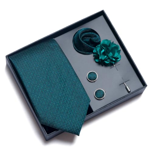 Image of joy alice 70 Colors Ties Set Men Mixed Color Necktie Handkerchief Cufflinks Brooch 3.15 Formal