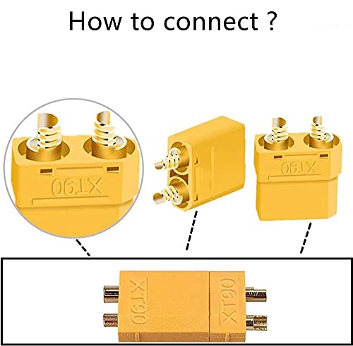Lot De 8 Paires Connecteurs XT90 Avec Gaines - Mâle Et Femelle - Pour Modélisme RC - 90A Connecteur 90A