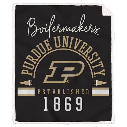 Proformance Home NCAA Purdue Boilermakers Vintage Established Sherpa Blanket