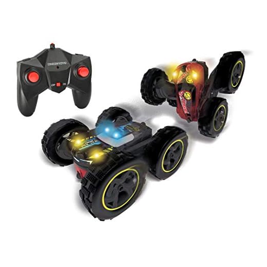 Dickie Toys 201119136 RC RTR Tumbling Flippy Fjärrstyrd Leksaksbil, Svart/Röd
