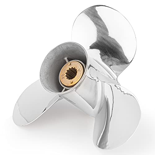 Image of Upgrade Stainless Steel Outboard Boat Propeller for Mercury Engines 40-60HP, 13 Tooth, RH
