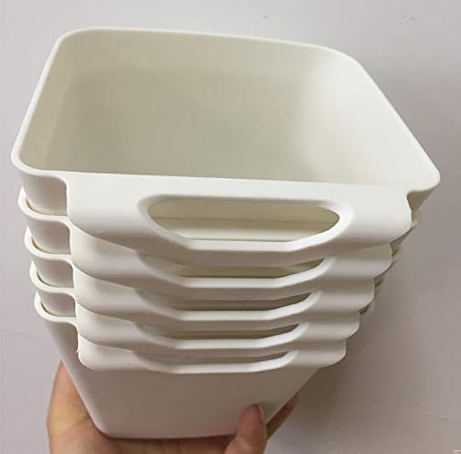 5pcs Hanging Cup Holder,Rolling Cart Accessories Utility cart Accessories Hanging Bins,Hanging Flower Pots,Space Saver,Storage Bucket Desktop Container,Make Up Pencil Holder White