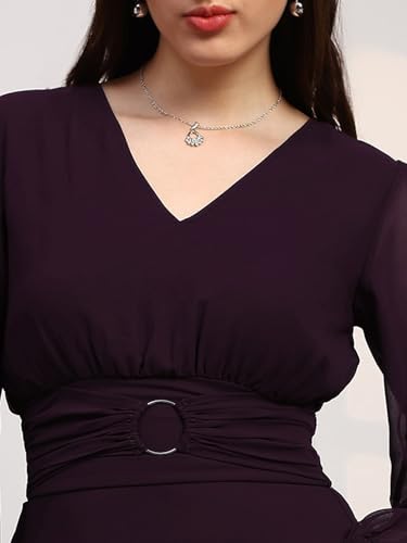 Image of Globus Women Dress (8909389034557 Burgundy L)