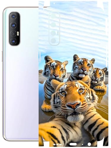 Image of AtOdds - Full Body Back Screen Guard Protector Film - Lamination Wrap Skin Sticker Compatible with Oppo Reno 3 PRO | Scratchproof Matte Finish (Selfie)