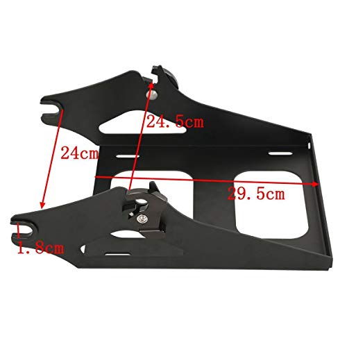 Tcmt Chopped Tour Pack Trunk Backrest +Rack Fits For Harley Touring Road Street Electra Glide Road King 2014-2022 (Style G-Black Luggage Rack) #TOP6