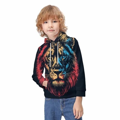 Sweat lion 3D ado idéal pour les sorties en famille cet hiver - 3