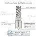 Accusize Industrial Tools 11/16'' X1'' Cutting Depth H.S.S. Annular Cutter with 1 Pc Pilot Pin, 2080-2016Pin