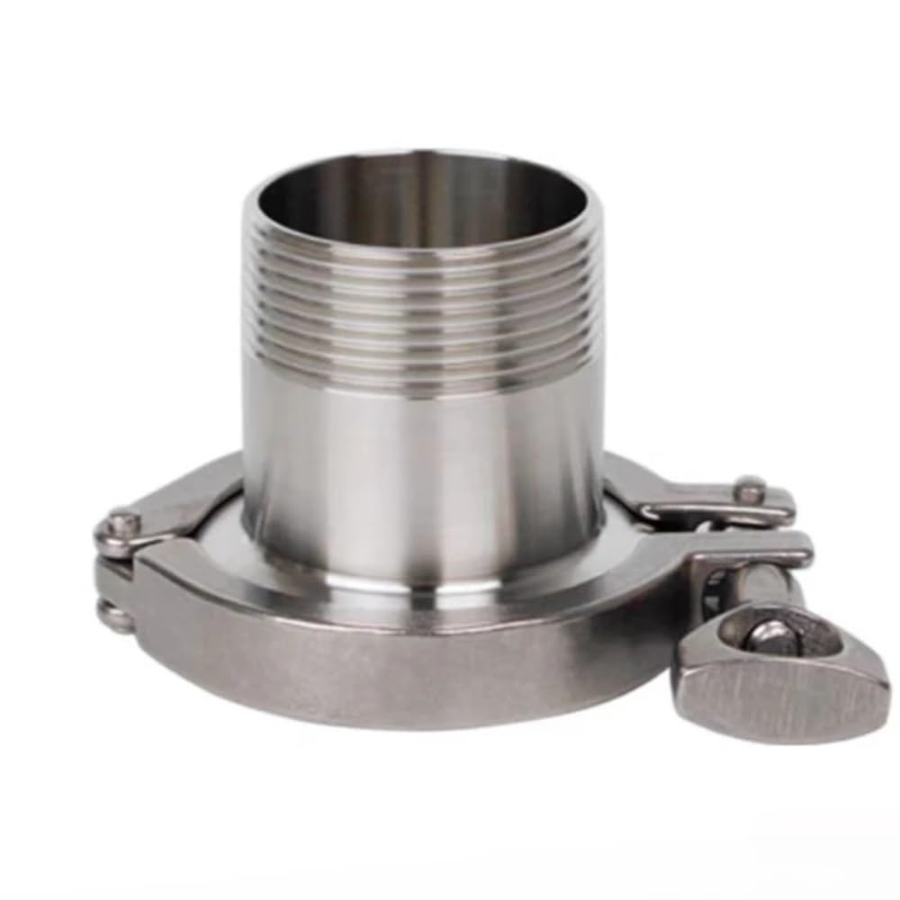 1/4" 3/8" 1/2" 3/4" 1" 1-1/4" 2" Tri abrazadera cubierta de placa ciega adaptador de virola de rosca acero inoxidable SS304 con junta de silicona(Size:DN50 x Ferrule 64)