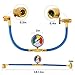 Ywdiml R134A Car AC Refrigerant Charge Hose Kit, 600-3000PSI Air Conditioning Refrigerant Recharge Hose with Low Pressure Gauge, Auto A/C 1/2