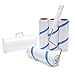 House Day Lint Roller Pet Hair Remover Cleaning Fuzz Dust Dandruff,1 Durable Handle,Lint Rollers 4 Count with 360 Total Sheets,Portable Cover,Extra Sticky Roller,Lint Remover (White)
