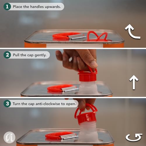 Anveshan Wood Cold Pressed Sunflower Oil 5L | Tin Can | Kolhu/Chekku | Extracted on Wooden Churner | Natural | Chemical-Free | Cold Pressed Sunflower Oil for Cooking